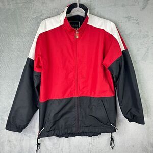 holloway jacket small red white black 100%‎ polyester full zip